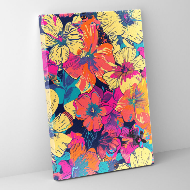 Floral Andy Warhol Style Wall Decoration - Andy Warhol, Canvas Wall Art, Wall Decoration, Home Decoration
