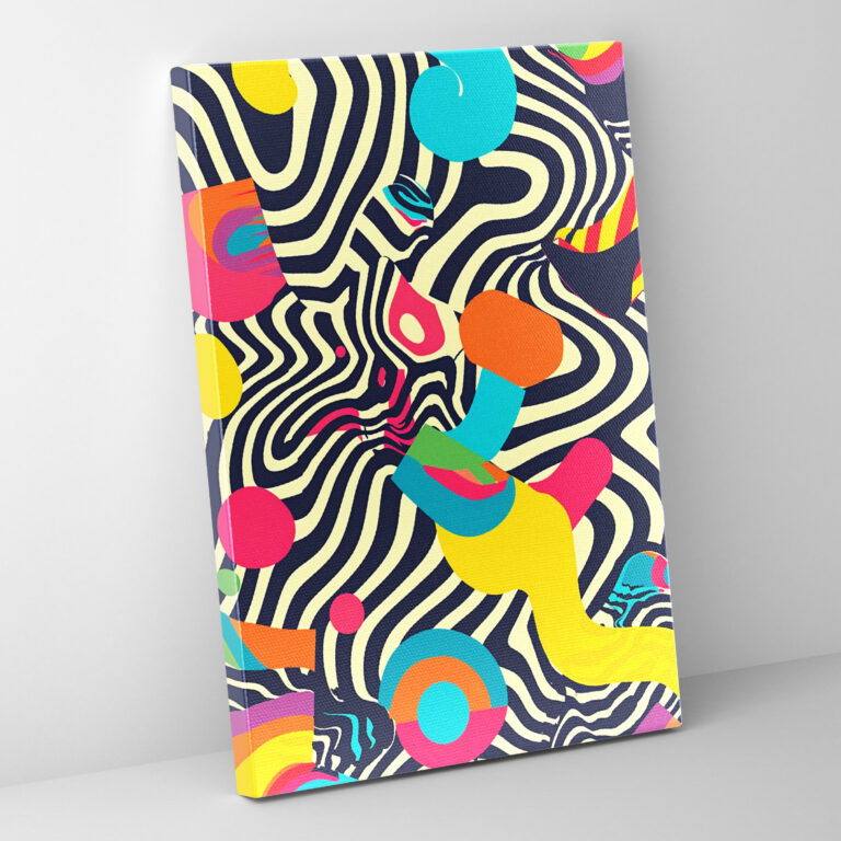 Andy Warhol Wall Decoration Canvas Print - Psychedelic Geometric Patterns - Andy Warhol, Psychedelic Art, Wall Decoration, Canvas