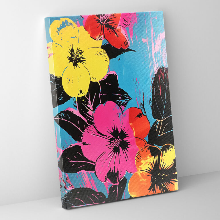 Andy Warhol Flowers Canvas Print - Andy Warhol, Wall Decoration, Canvas Wall Art, Flowers