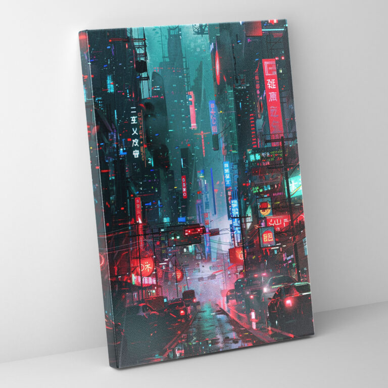Andy Warhol Wall Decoration - Neon Cityscape - Andy Warhol, Canvas, Home Decoration, Andy Warhol