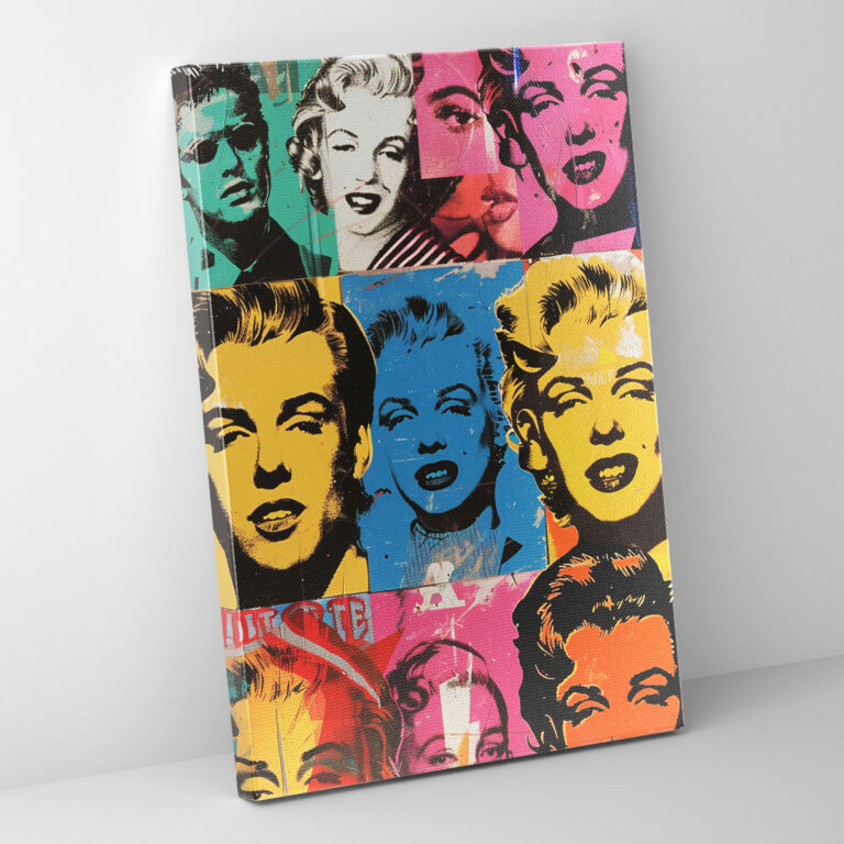 Andy Warhol Wall Decoration - Collage Of Famous Cultural Icons - Andy Warhol, Canvas Wall Art, Andy Warhol, Canvas