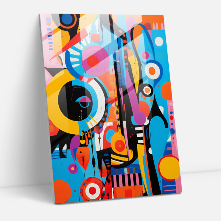 Afro Glass Print - Vibrant Abstract Glass Wall Art - Afro, Home Decoration, Glass Art, Afro