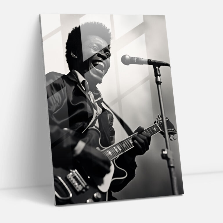 Afro Glass Print - Vintage Musician Glass Wall Art - Afro, Charismatic Afro Musician, Modern Art, Glass Wall Art