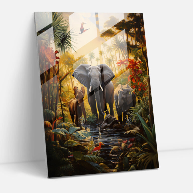 Afro Wildlife Glass Print - Afro, Glass Art, Glass Print, Home Decoration