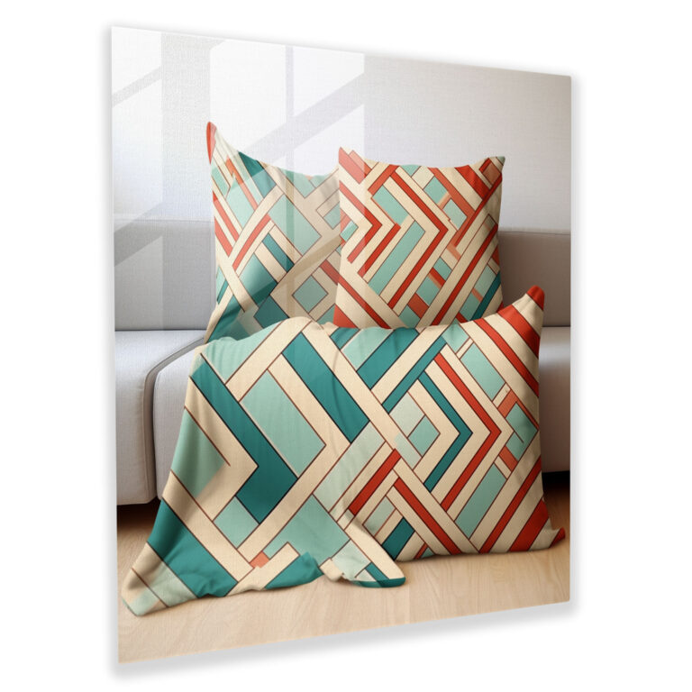 Asian Geometric Glass Print - Asian, Glass Art, Glass Print, Asian