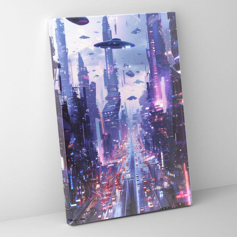 Ashvin Harrison Wall Art - Ashvin Harrison, Futuristic Cityscape, Wall Art, Sci-Fi