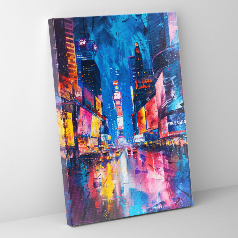 Vibrant Night Cityscape Canvas Print - Ashvin Harrison, Cityscape, Home Decoration, Canvas Print