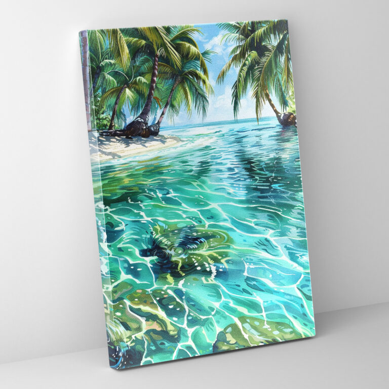 Tropical Paradise Palm Trees Canvas Print - Ashvin Harrison, Wall Decoration, Tropical Paradise, Palm Trees