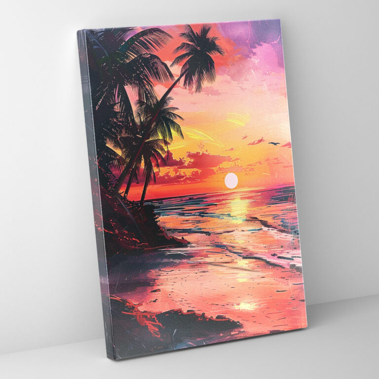 Ashvin Harrison Tropical Beach Sunset Wall Art - Ashvin Harrison, Canvas, Canvas Wall Art, Ashvin Harrison