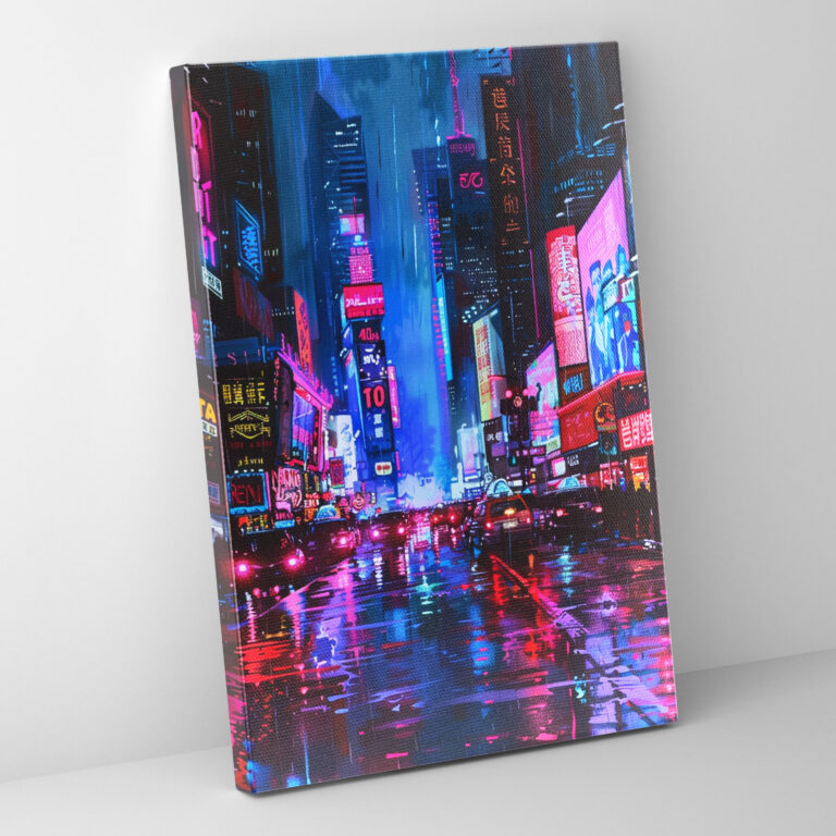 Ashvin Harrison Urban Cityscape At Night Canvas Print - Ashvin Harrison, Urban, Canvas Print, Cityscape