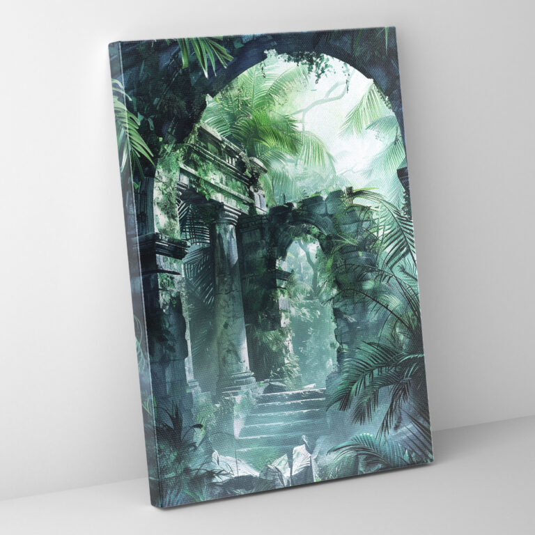 Ashvin Harrison Jungle Ruins Wall Art - Ashvin Harrison, Wall Art, Jungle Ruins, Mysterious