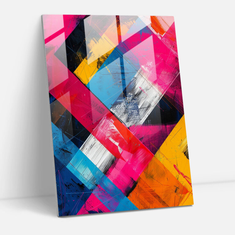 Ashvin Harrison Glass Print - Ashvin Harrison, Vibrant Colors, Modern Art, Glass Art