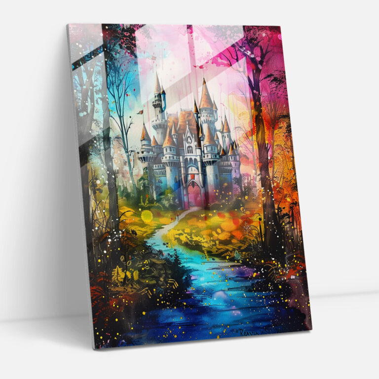 Enchanted Castle Glass Print - Ashvin Harrison, Modern Art, Glass Print, Ashvin Harrison