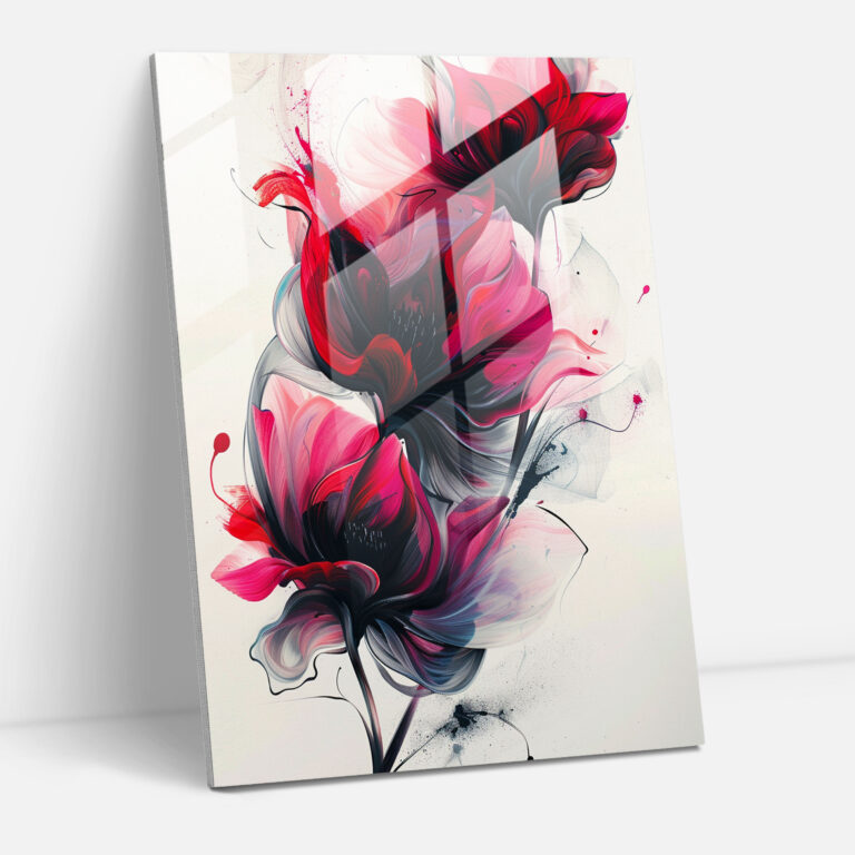 Ashvin Harrison Floral Glass Wall Art - Ashvin Harrison, Glass Wall Art, Glass Art, Wall Decoration