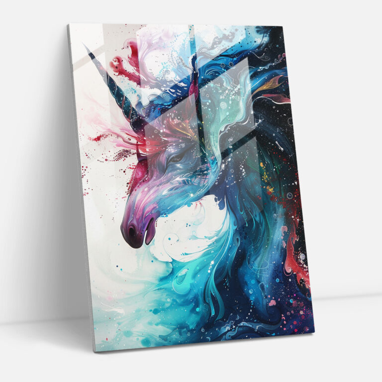 Cosmic Creatures Glass Wall Art - Ashvin Harrison, Cosmic Setting, Glass Wall Art, Ethereal Colors