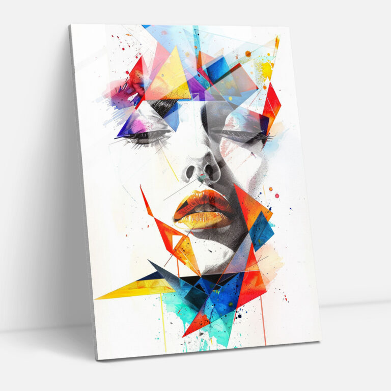 Ashvin Harrison Glass Wall Art: Colorful Geometric - Ashvin Harrison, Glass Wall Art, Home Decoration, Glass Art