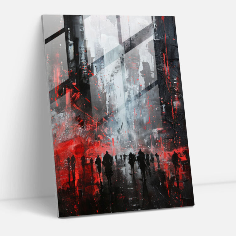 Ashvin Harrison Glass Art: Futuristic Cityscape - Ashvin Harrison, Glass Art, Ashvin Harrison, Home Decoration