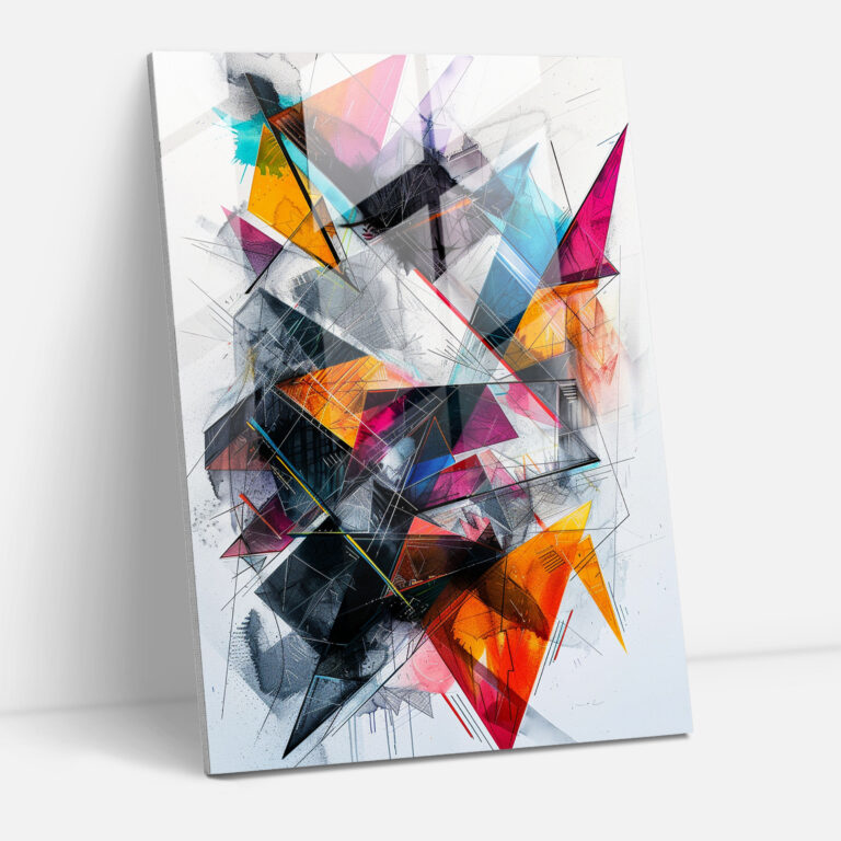 Ashvin Harrison Glass Print: Abstract Geometric Shapes - Ashvin Harrison, Home Decoration, Glass Print, Modern Art