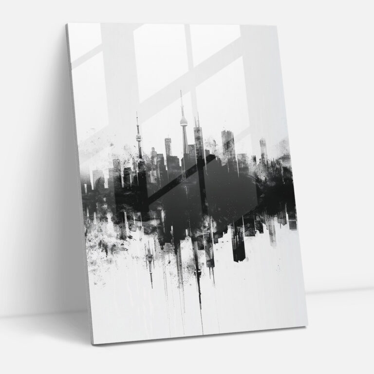 Ashvin Harrison Glass Print: City Skyline - Ashvin Harrison, Glass Print, Modern Art, Ashvin Harrison