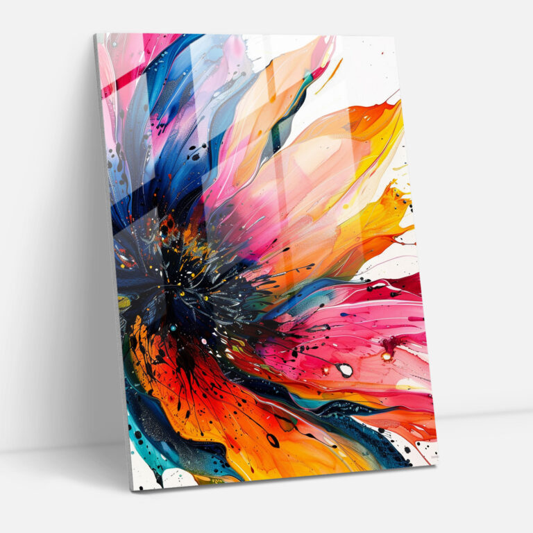 Ashvin Harrison Home Decoration: Abstract Florals - Ashvin Harrison, Modern Art, Glass Print, Home Decoration