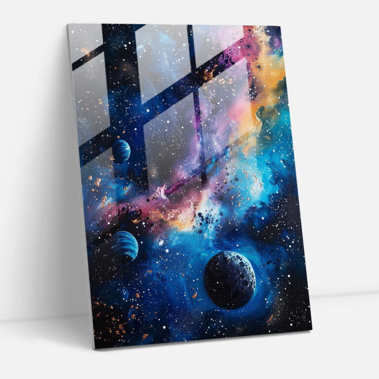 Ashvin Harrison Glass Print: Celestial Galaxy - Ashvin Harrison, Glass Wall Art, Glass Print, Ashvin Harrison