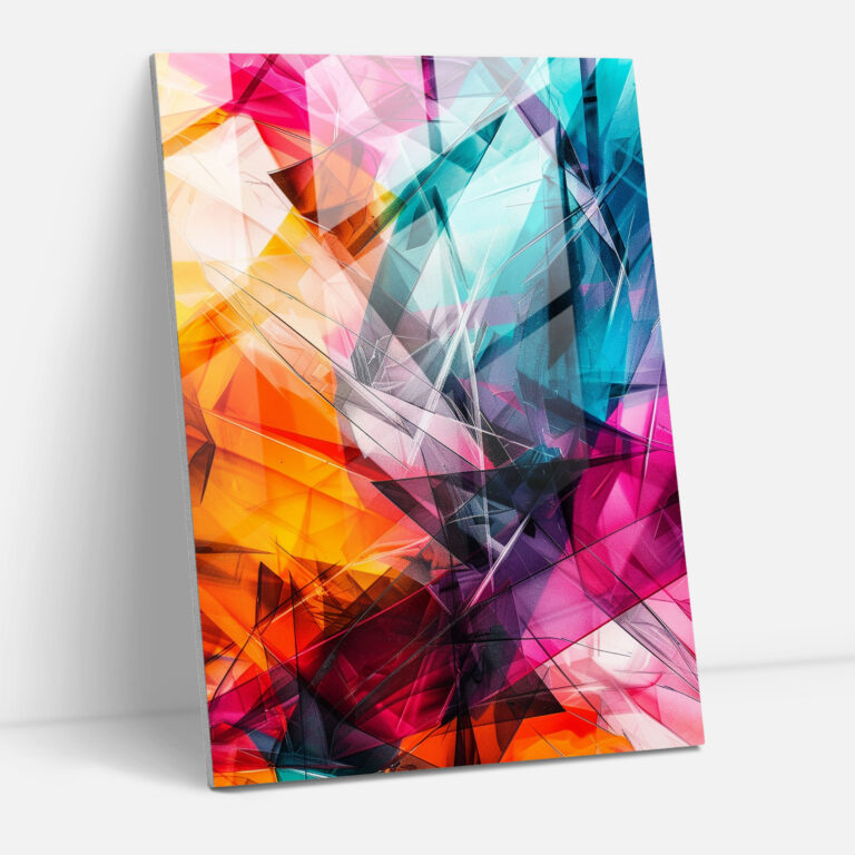 Ashvin Harrison Glass Print - Abstract Geometric Patterns In Vibrant Colors - Ashvin Harrison, Home Decoration, Ashvin Harrison, Modern Art