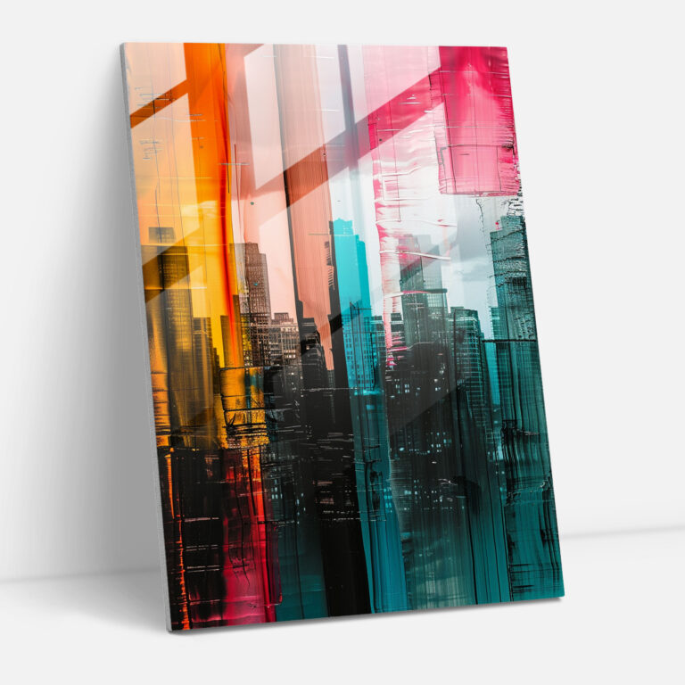 Ashvin Harrison Glass Art Modern Cityscape - Ashvin Harrison, Ashvin Harrison, Modern Art, Wall Decoration