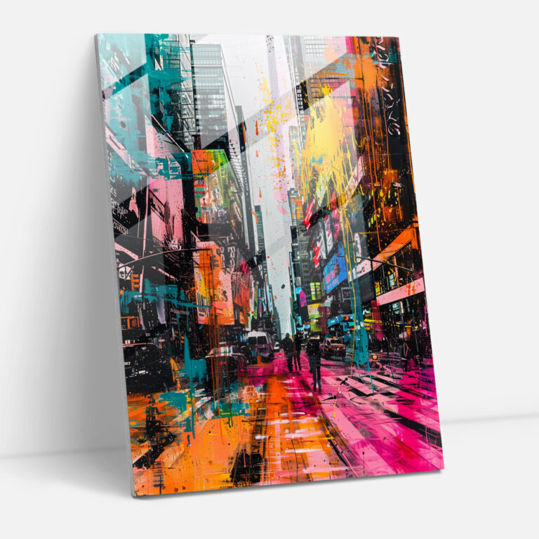 City Lights Wall Decoration - Ashvin Harrison, Modern Art, Glass Art, Wall Decoration