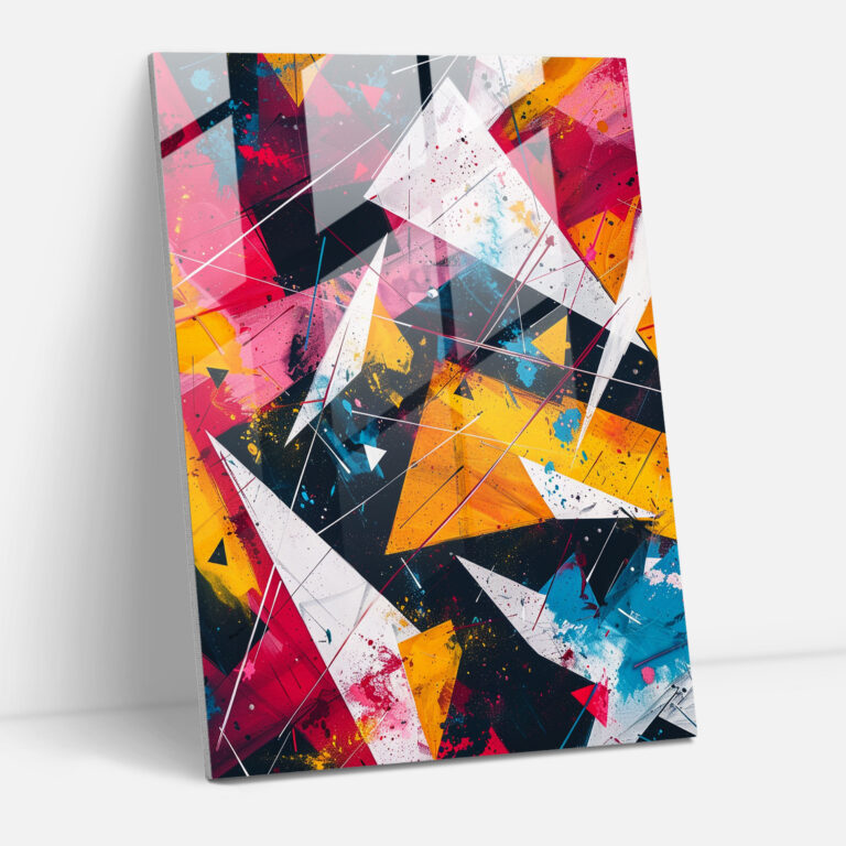 Ashvin Harrison Glass Wall Art: Geometric Pattern Glass Print - Ashvin Harrison, Home Decoration, Ashvin Harrison, Glass Print
