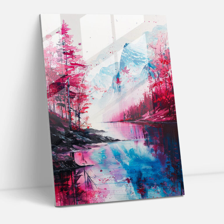 Ashvin Harrison Glass Wall Art: Watercolor Landscape Glass Print - Ashvin Harrison, Glass Print, Ashvin Harrison, Watercolor Landscape