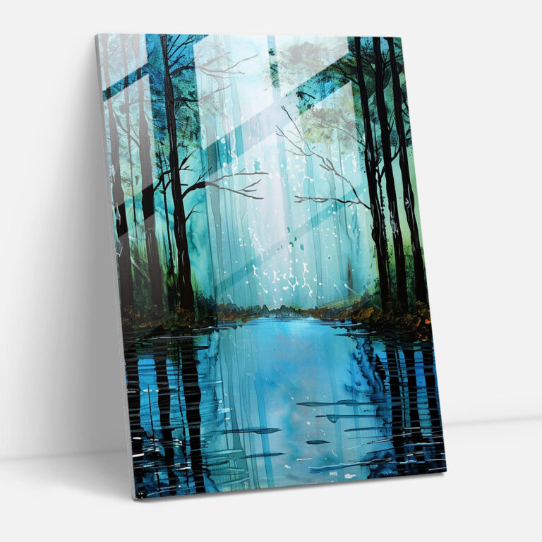 Ashvin Harrison Glass Wall Art: Forest Serenity - Ashvin Harrison, Glass Print, Serene, Glass Wall Art