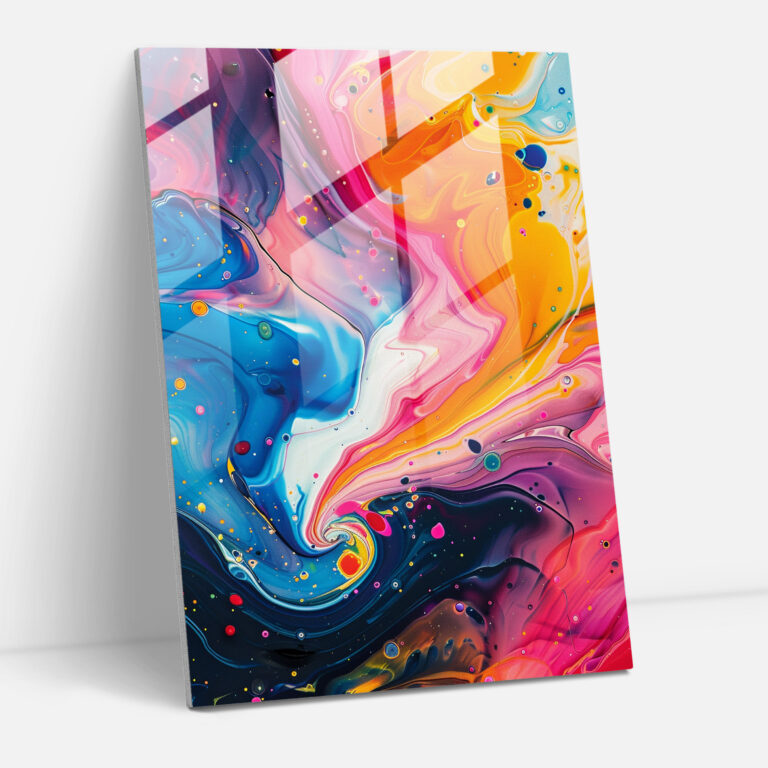 Ashvin Harrison Abstract Swirls Glass Print - Ashvin Harrison, Wall Decoration, Glass Wall Art, Glass Print