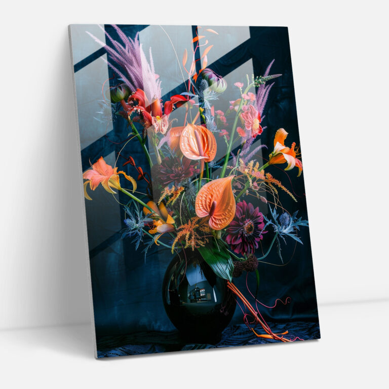 Ashvin Harrison Glass Print - Floral Arrangement - Ashvin Harrison, Glass Print, Wall Decoration, Glass Wall Art