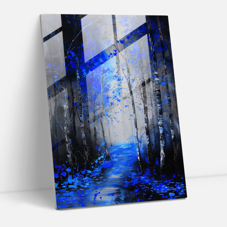 Ashvin Harrison Glass Print - Glowing Forest - Ashvin Harrison, Wall Decoration, Modern Art, Ashvin Harrison