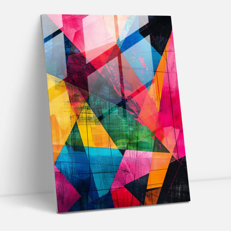 Ashvin Harrison Glass Print: Abstract Geometric Shapes - Ashvin Harrison, Glass Wall Art, Home Decoration, Ashvin Harrison