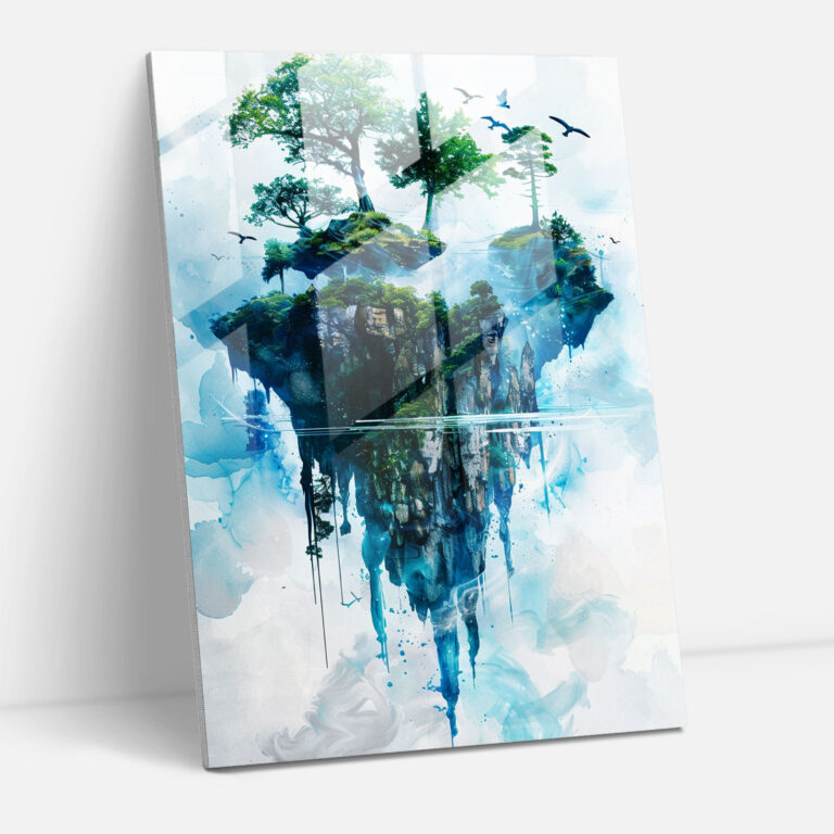Ashvin Harrison Glass Wall Art: Surreal Landscape - Ashvin Harrison, Ashvin Harrison, Wall Decoration, Glass Wall Art