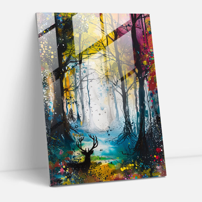 Enchanted Forest Glass Wall Art By Ashvin Harrison - Ashvin Harrison, Modern Art, Ashvin Harrison, Glass Art