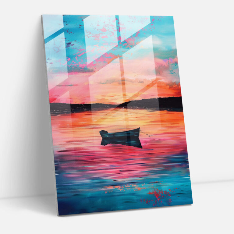 Ashvin Harrison Glass Wall Art - Sunset Reflection - Ashvin Harrison, Glass Wall Art, Glass Print, Home Decoration