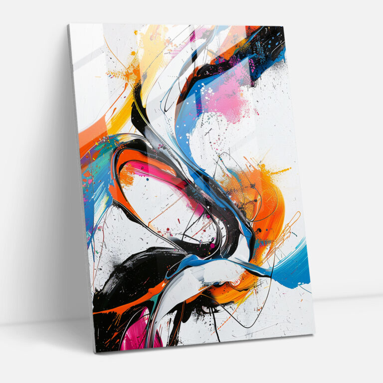 Ashvin Harrison Glass Print - Vibrant Abstract - Ashvin Harrison, Home Decoration, Ashvin Harrison, Modern Art