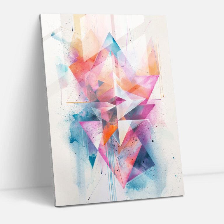 Ashvin Harrison Glass Wall Art - Pastel Geometrics - Ashvin Harrison, Glass Wall Art, Home Decoration, Wall Decoration