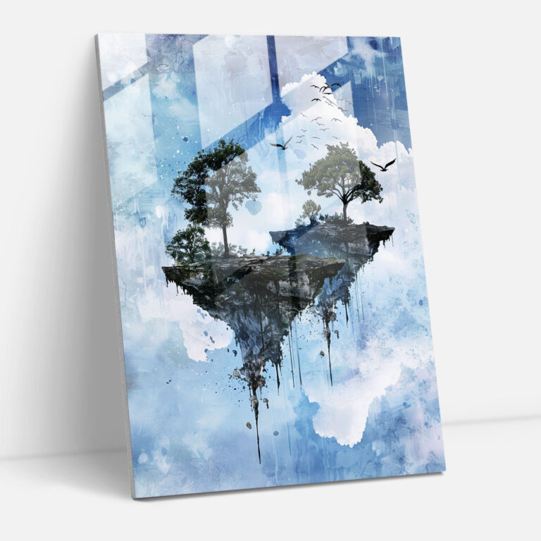 Ashvin Harrison Glass Wall Art - Floating Islands - Ashvin Harrison, Ashvin Harrison, Modern Art, Wall Decoration