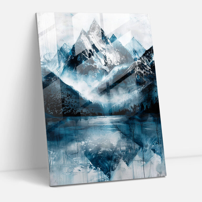 Ashvin Harrison Glass Wall Art: Majestic Mountain Range Print - Ashvin Harrison, Glass Print, Glass Wall Art, Ashvin Harrison