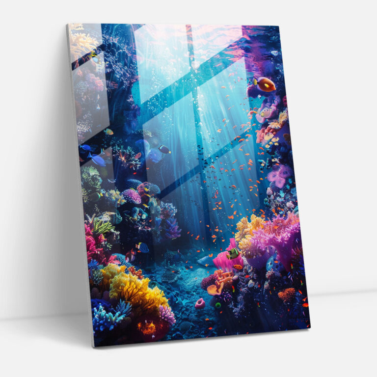 Ashvin Harrison Glass Wall Art: Dreamy Underwater Scene Print - Ashvin Harrison, Ashvin Harrison, Home Decoration, Dreamy Underwater Scene