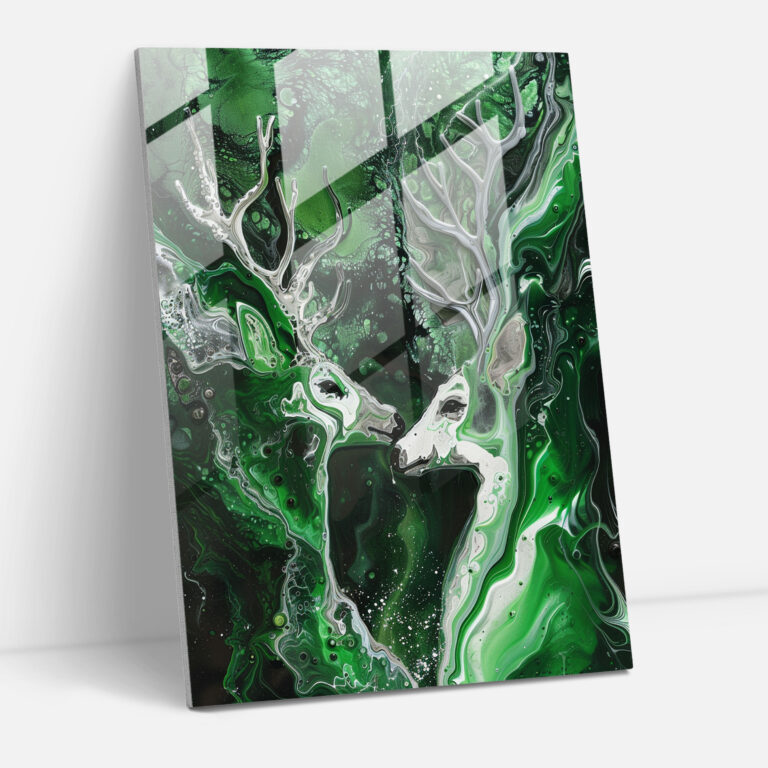 Ashvin Harrison Glass Art: Whimsical Forest Animals Print - Ashvin Harrison, Ashvin Harrison, Whimsical Forest Animals, Modern Art