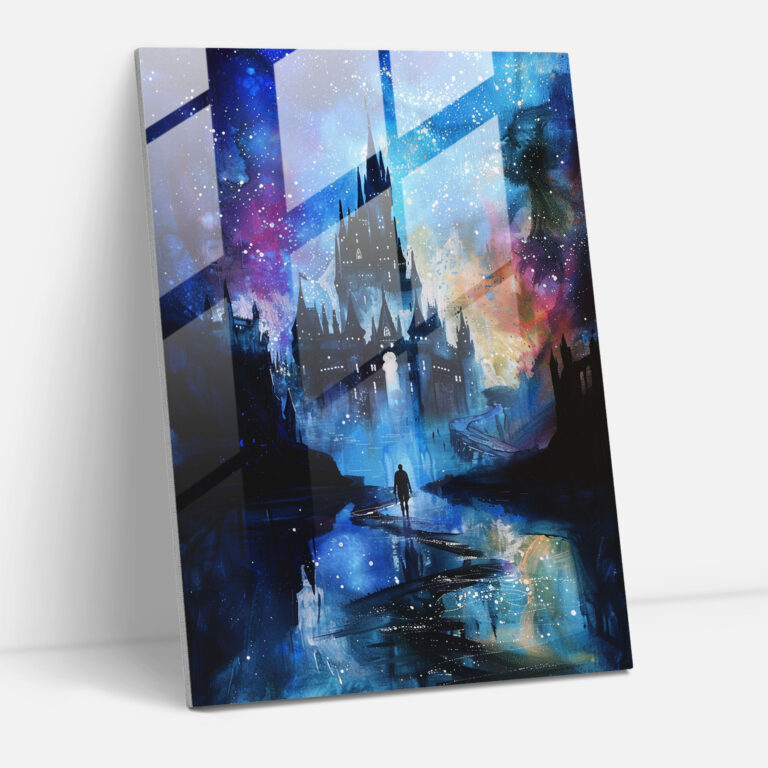 Ashvin Harrison Glass Art: Enchanting Fairy Tale Castle Print - Ashvin Harrison, Glass Print, Enchanting Fairy Tale Castle, Ashvin Harrison