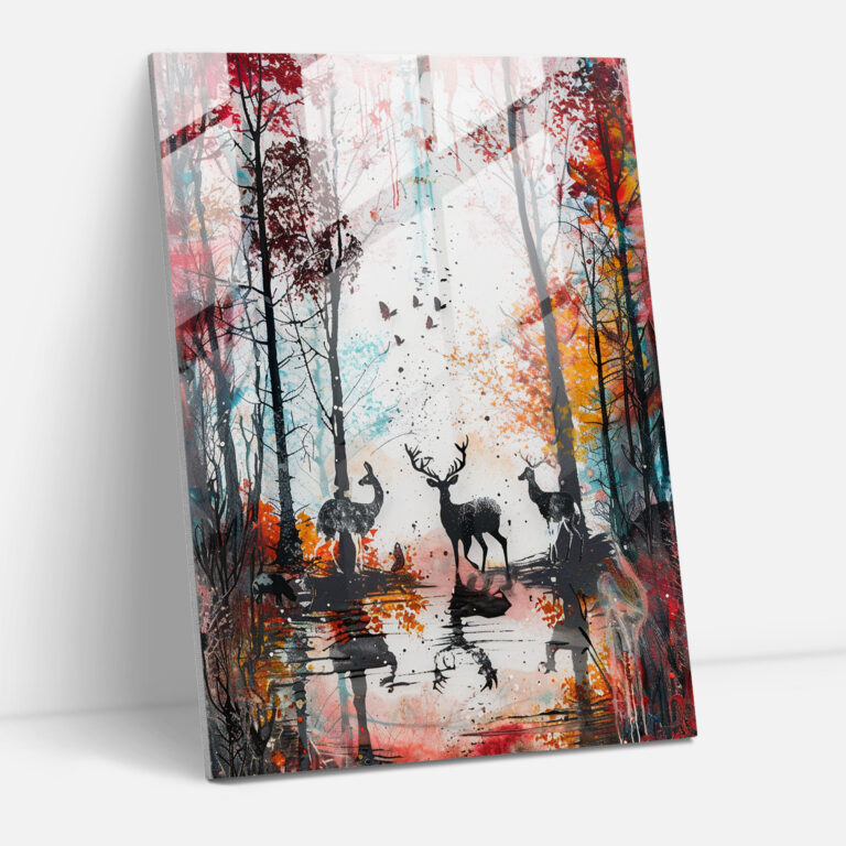 Whimsical Forest Ashvin Harrison Glass Print - Ashvin Harrison, Glass Print, Ashvin Harrison, Glass Art