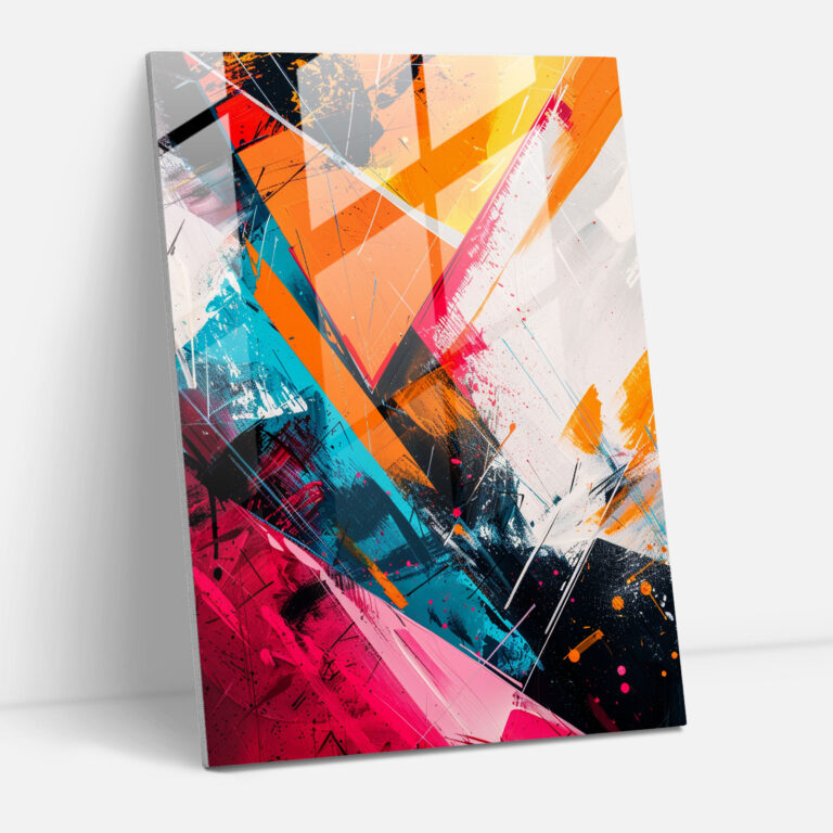 Ashvin Harrison Glass Print - Abstract Geometric Shapes - Ashvin Harrison, Modern Art, Ashvin Harrison, Glass Wall Art