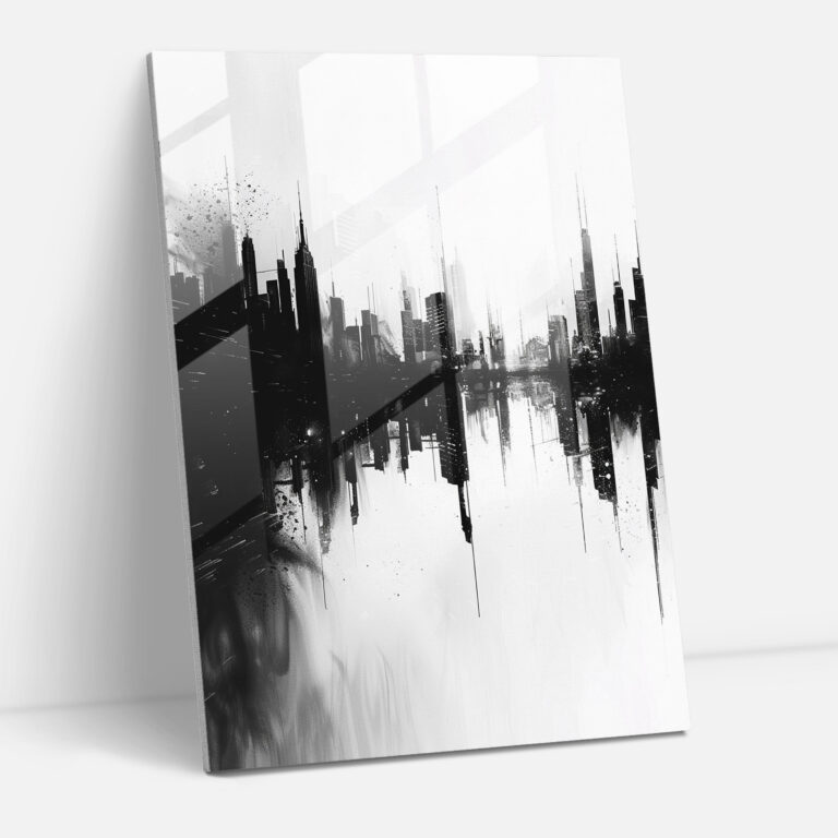 Ashvin Harrison Glass Wall Art - Minimalist Cityscape - Ashvin Harrison, Ashvin Harrison, Wall Decoration, Modern Art