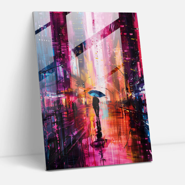 Ashvin Harrison Vibrant Cityscapes Glass Wall Art - Ashvin Harrison, Modern Art, Wall Decoration, Home Decoration