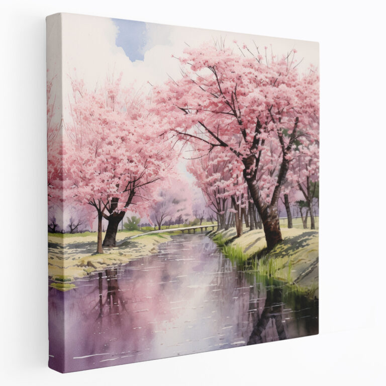 Asian Canvas Print - Serene Cherry Blossoms - Asian, Cherry Blossom, Canvas Print, Canvas